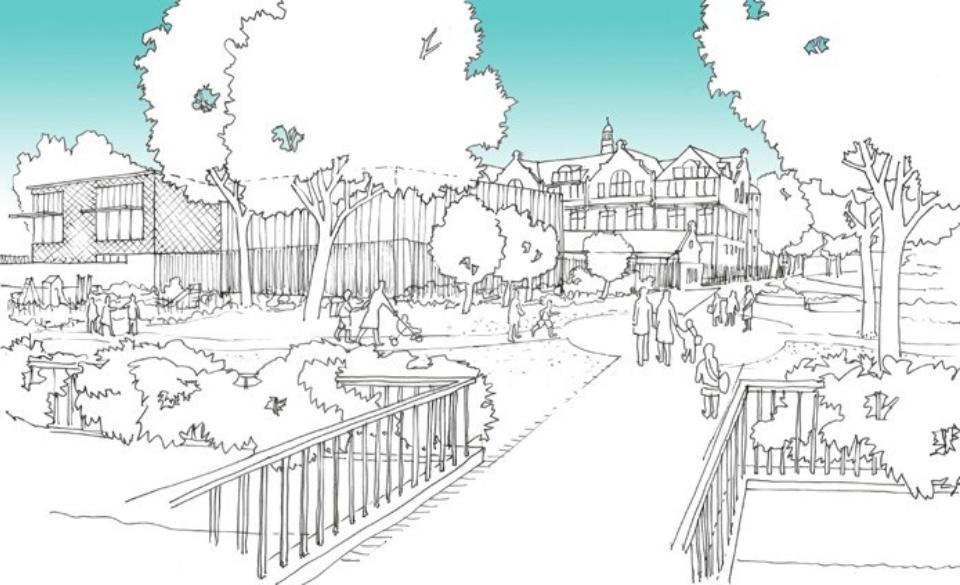 Sketch Of Stonebridge Primary School